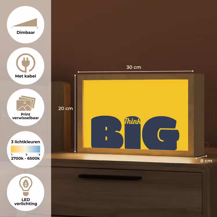 Tafellamp - Geel - Think big - Grafisch — 7