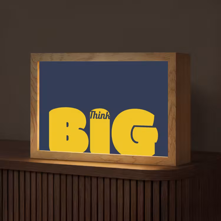 Tafellamp - Think big - Blauw - Geel — 1