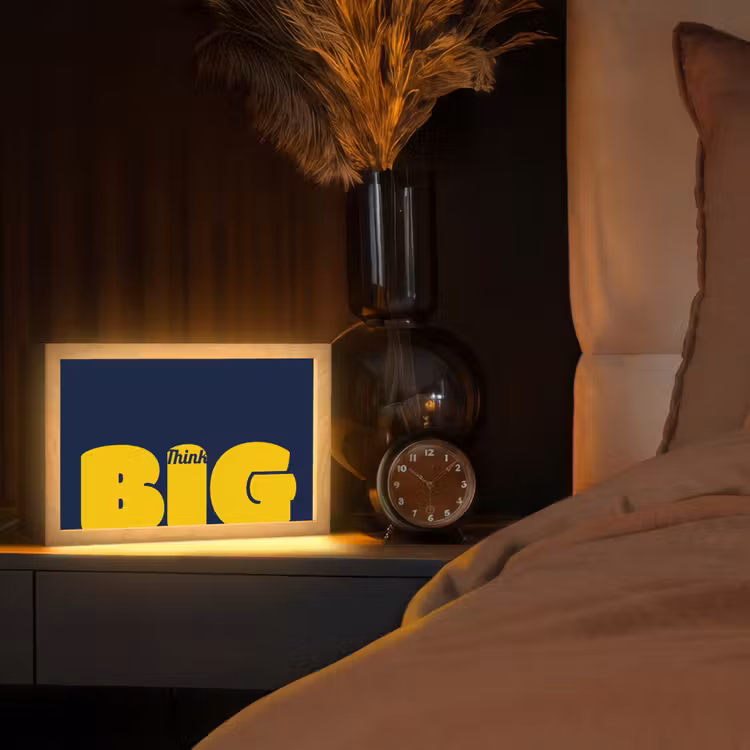 Tafellamp - Think big - Blauw - Geel — 2
