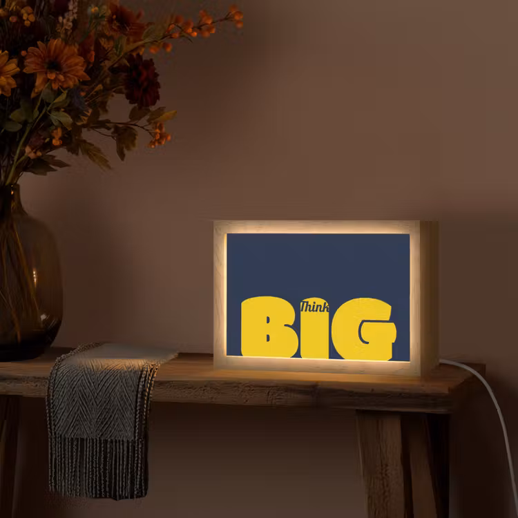 Tafellamp - Think big - Blauw - Geel — 4