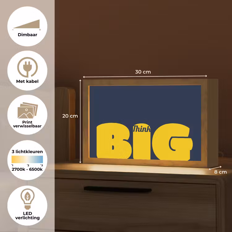 Tafellamp - Think big - Blauw - Geel — 7