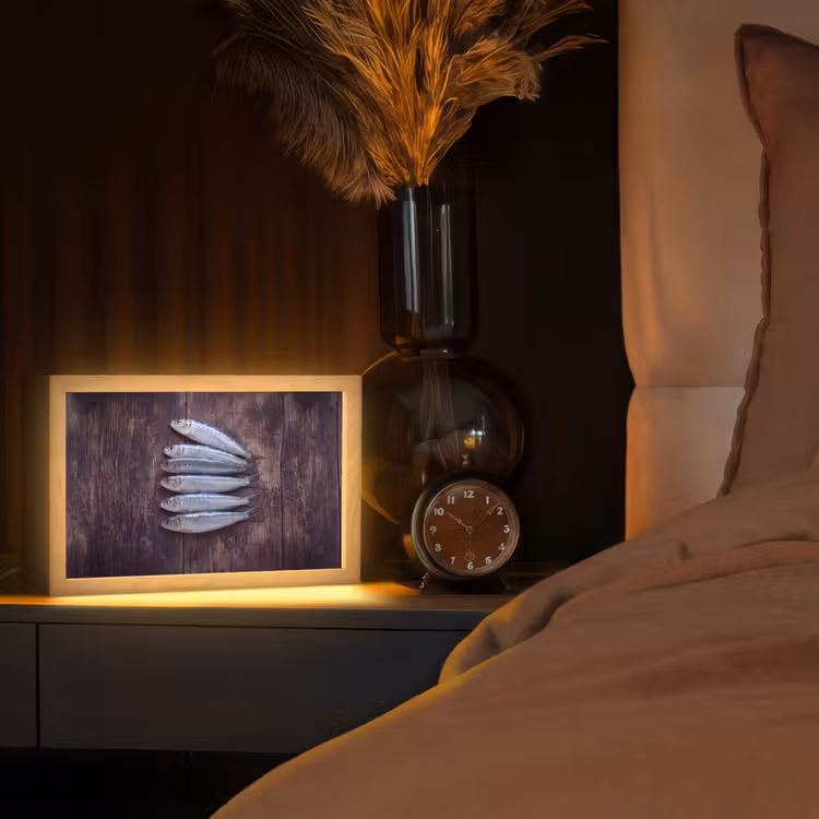 Tafellamp - Vis - Hout - Eten — 2