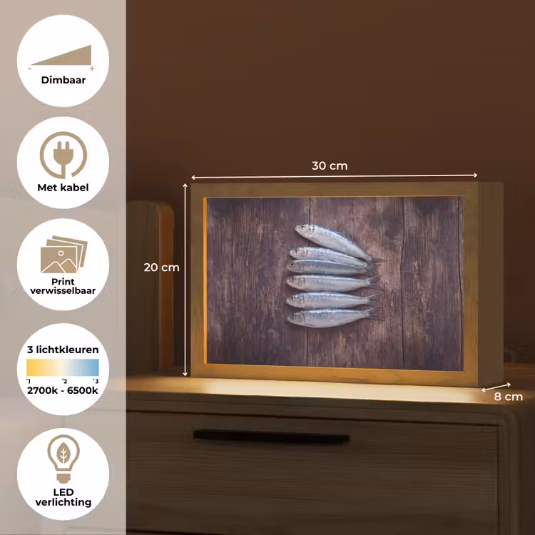 Tafellamp - Vis - Hout - Eten — 7
