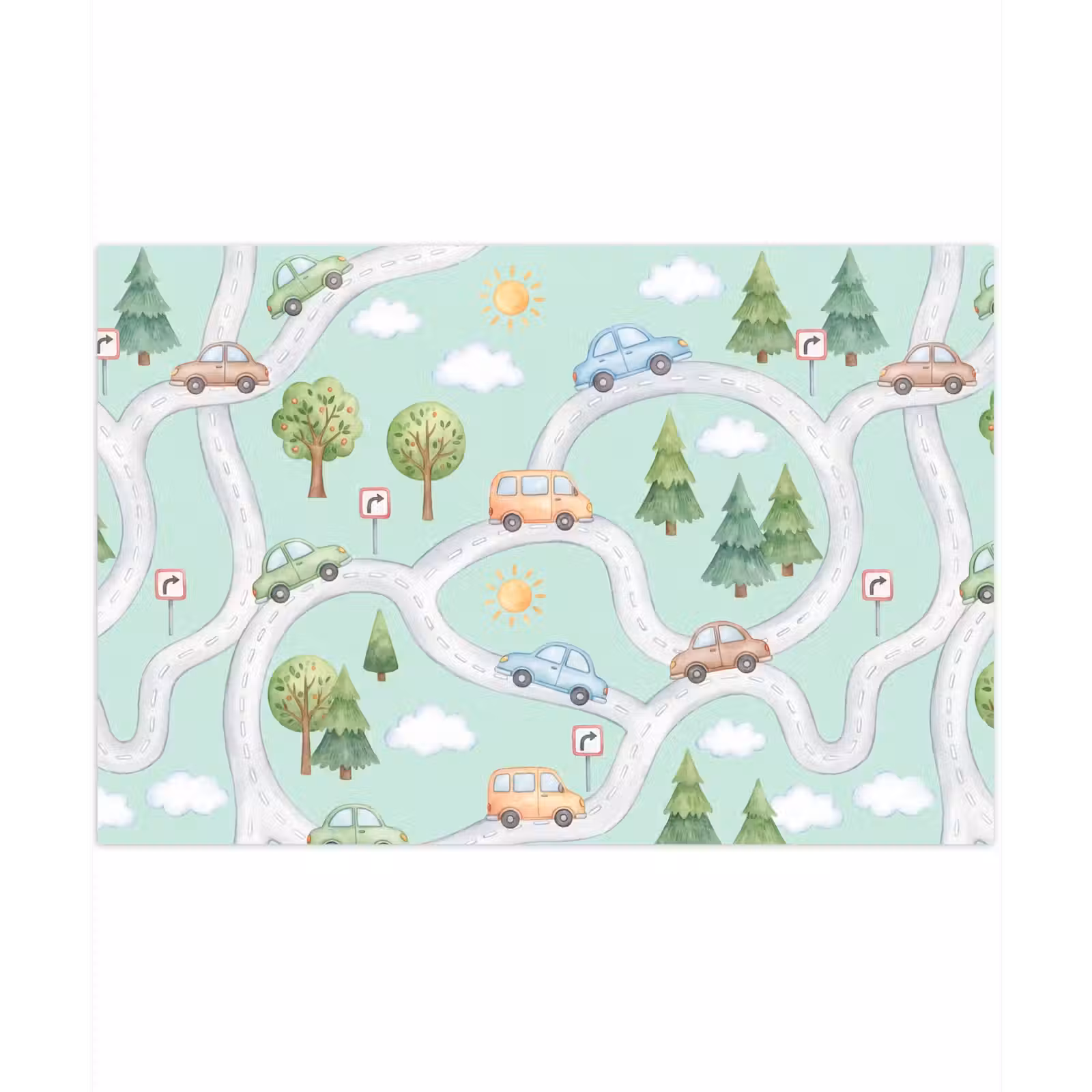 Speelkleed - Auto - Weg - Patroon — 1