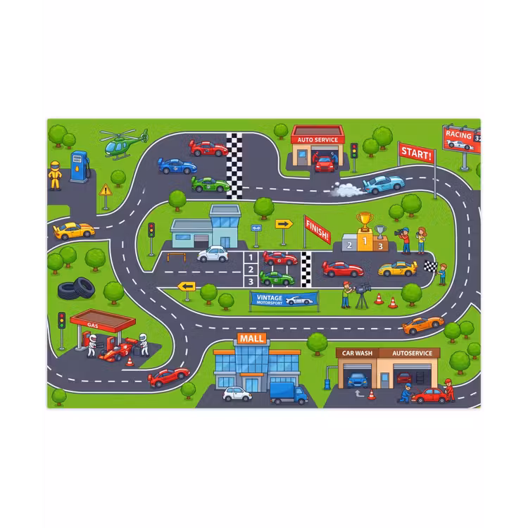 Speelkleed - Circuit - Auto - Cartoon — 1