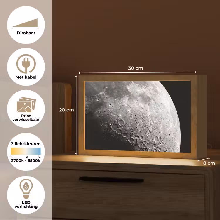 Tafellamp - Maan - Kraters - Ruimte — 7