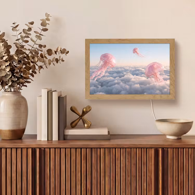 Tafellamp - Roze dier - Wolken — 3