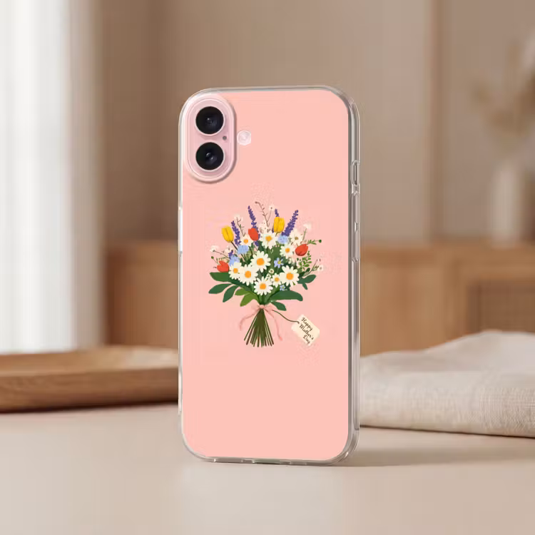 Telefoonhoesje - Bloemen - Lint - Kaartje — 3