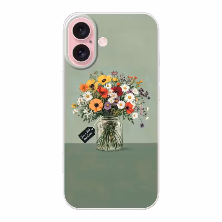 Telefoonhoesje - Bloemen - Vaas - Kaartje — 1