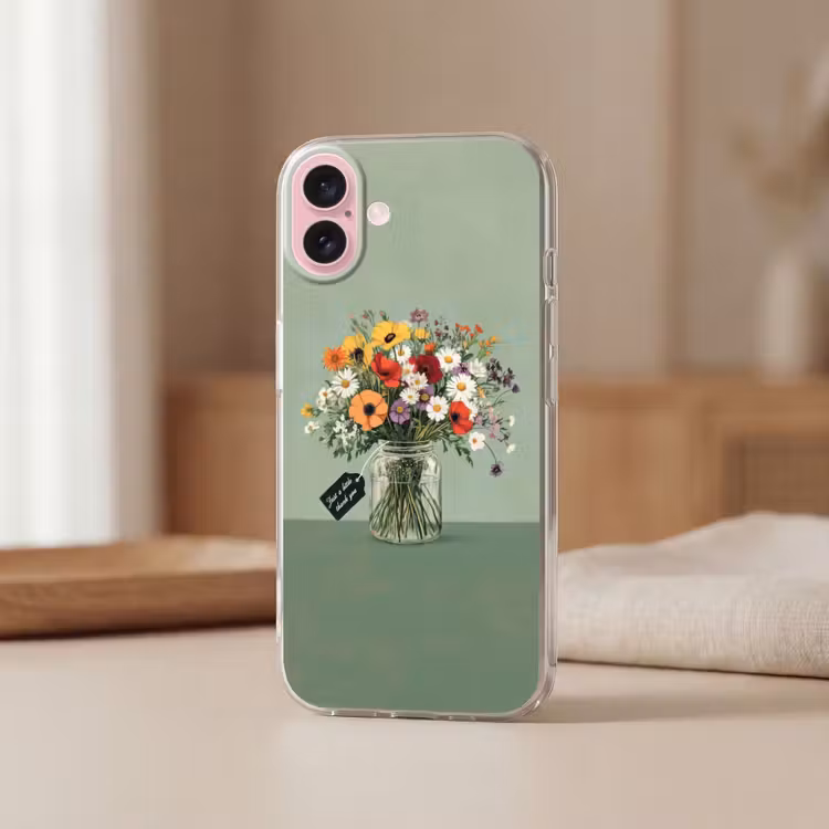 Telefoonhoesje - Bloemen - Vaas - Kaartje — 3