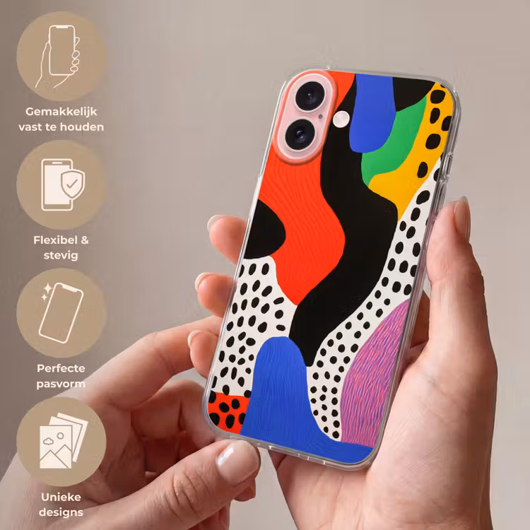 Telefoonhoesje - Abstract - Vormen - Kleuren - Stippen — 4