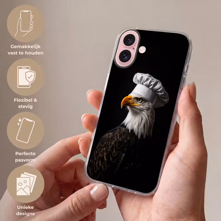 Telefoonhoesje - Arend -Amerika - Koksmuts - Vogel - Stoer — 4