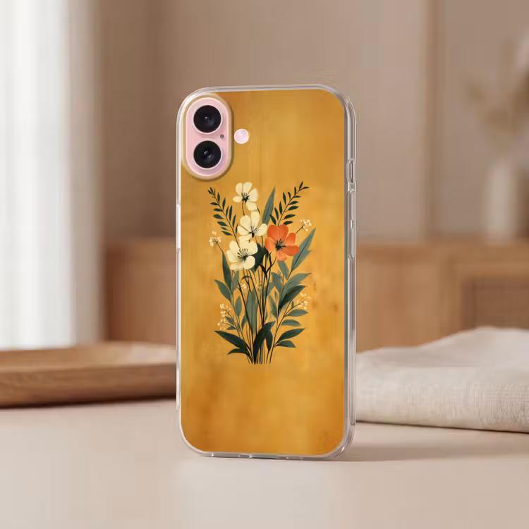 Telefoonhoesje - Bladeren - Boeket - Bloemen - Geel — 3