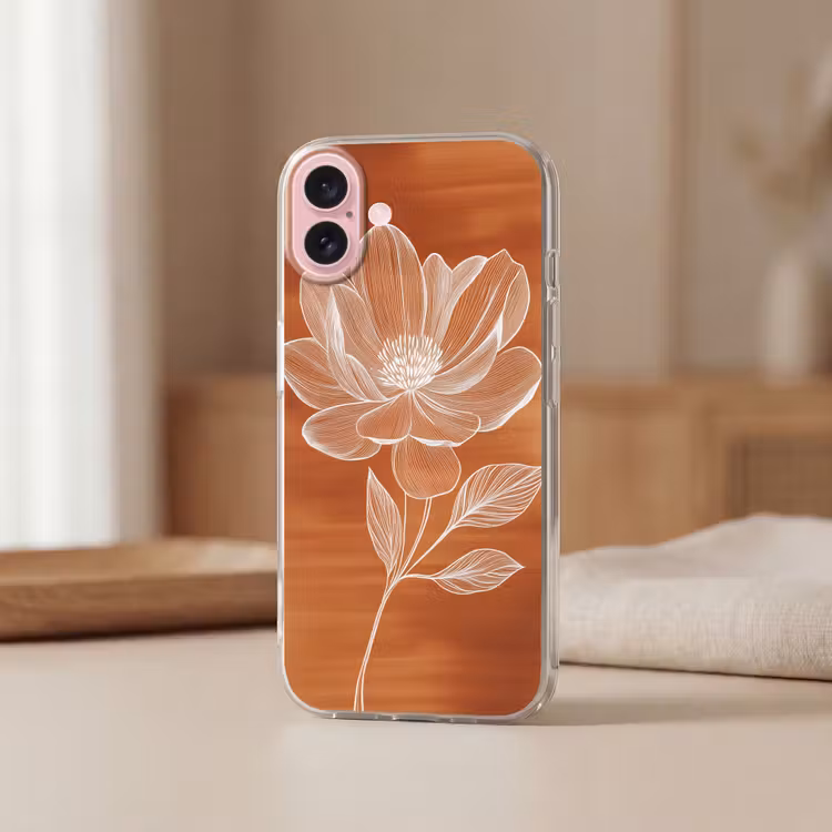 Telefoonhoesje - Bloem - Minimalistisch - Wit — 3