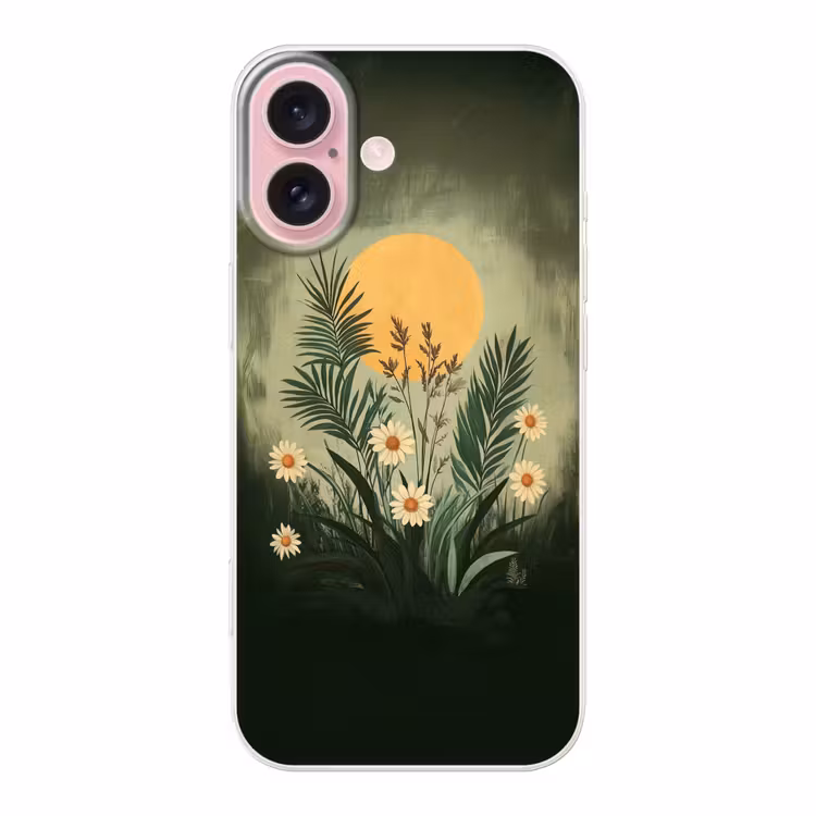 Telefoonhoesje - Bloemen - Bladeren - Zon - Groen — 1