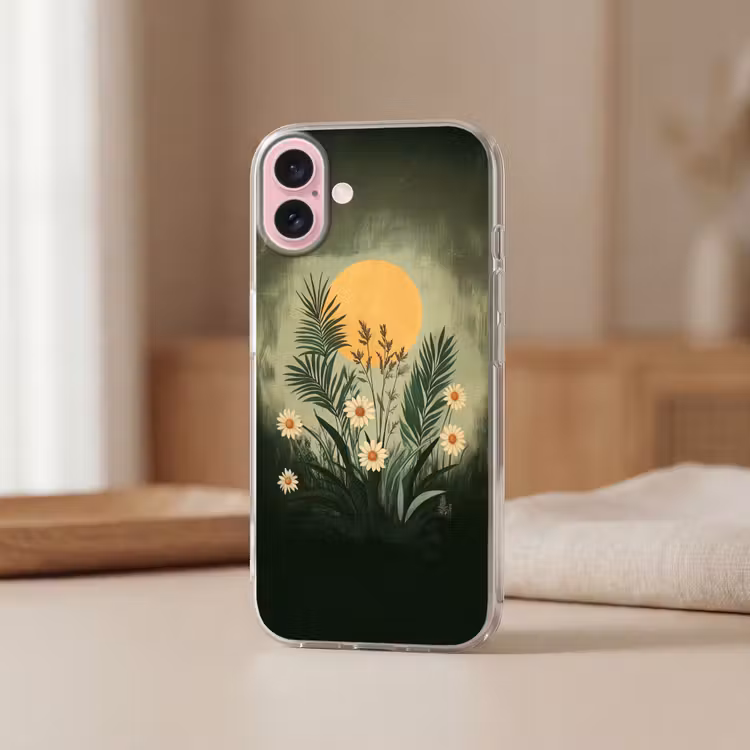 Telefoonhoesje - Bloemen - Bladeren - Zon - Groen — 3