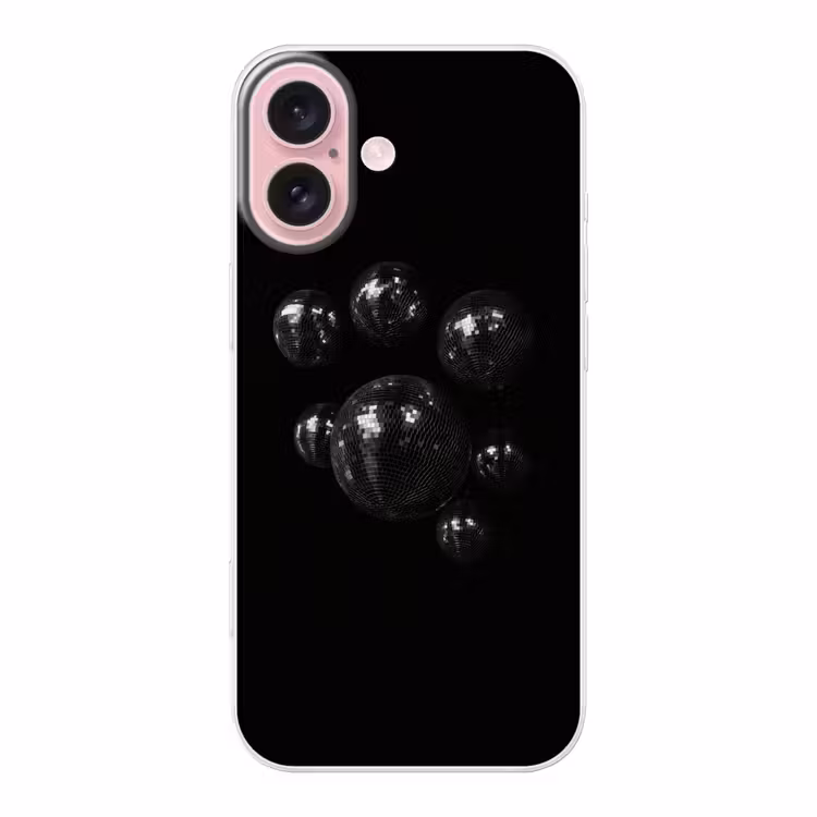 Telefoonhoesje - Discoballen - Minimalistisch - Zwart — 1