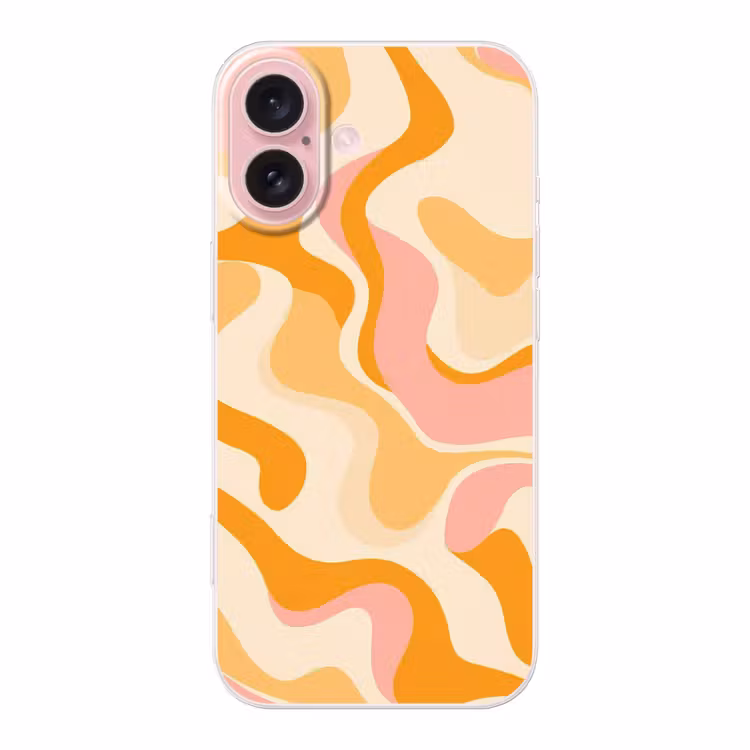 Telefoonhoesje - Abstract - Golvend - Oranje — 1