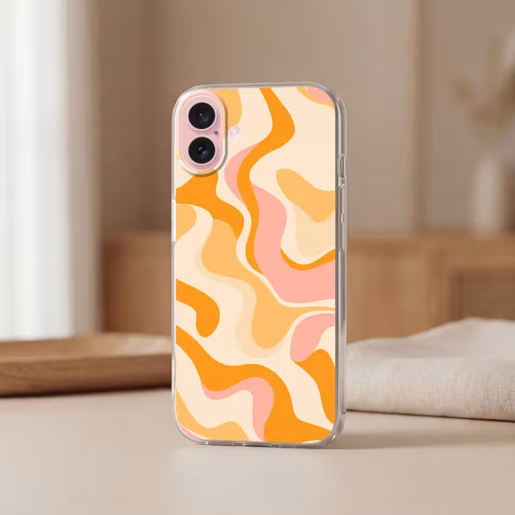 Telefoonhoesje - Abstract - Golvend - Oranje — 3