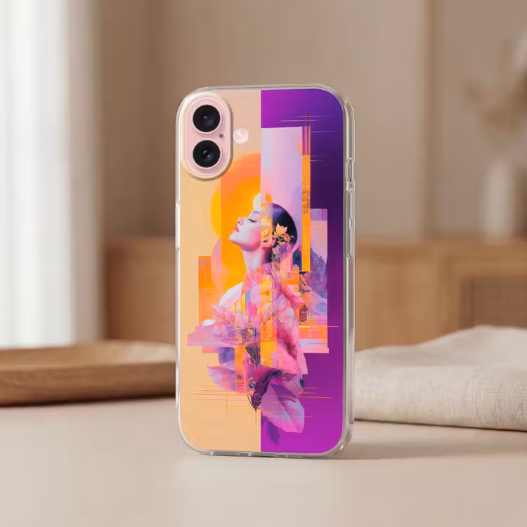 Telefoonhoesje - Abstract - Portret - Vrouw - Kleurrijk — 3