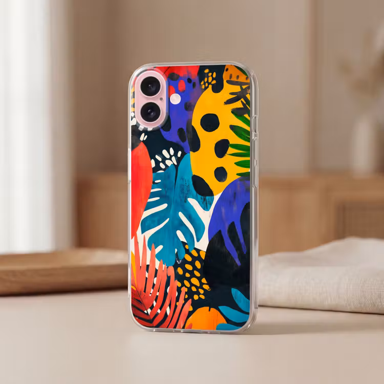 Telefoonhoesje - Bladeren - Vormen - Abstract - Kleurrijk — 3