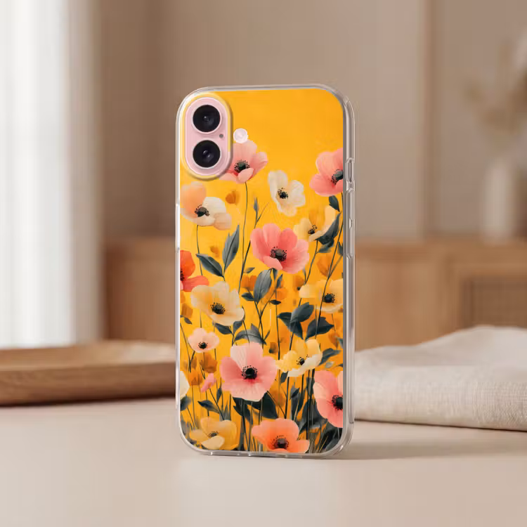Telefoonhoesje - Bloemen - Veld - Geel — 3