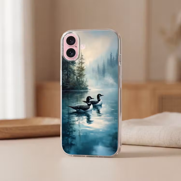 Telefoonhoesje - Bos - Water - Eenden - Mistig — 3