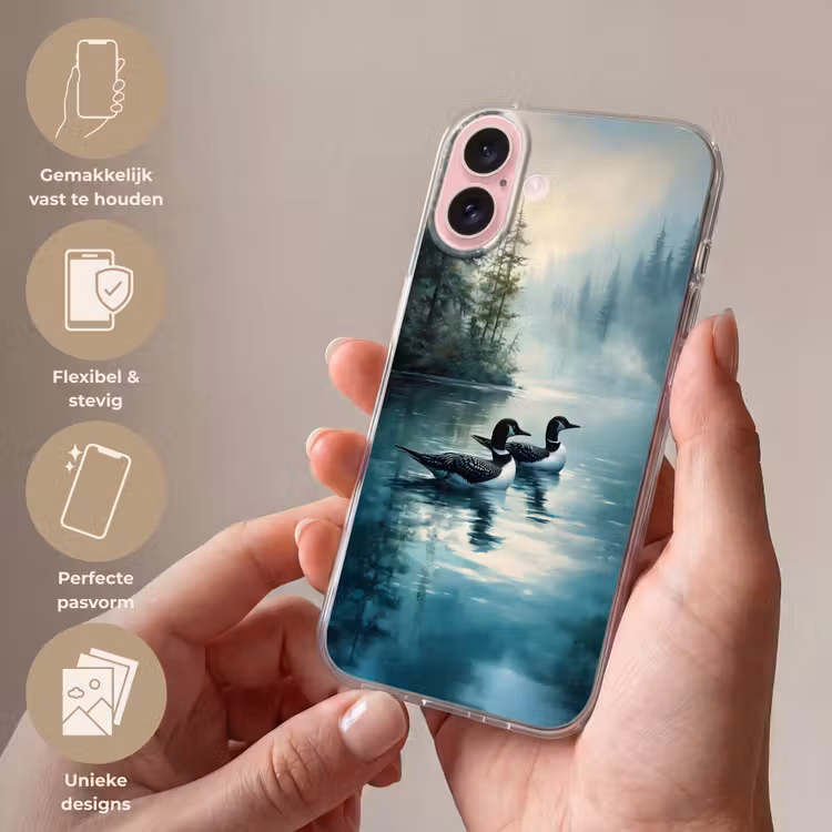 Telefoonhoesje - Bos - Water - Eenden - Mistig — 4