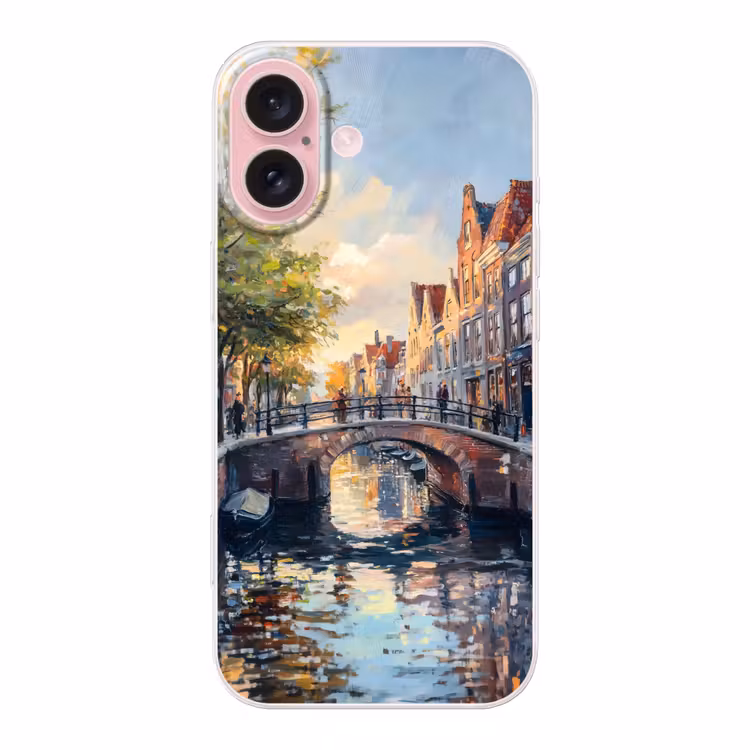 Telefoonhoesje - Brug - Stad - Huizen - Boot — 1