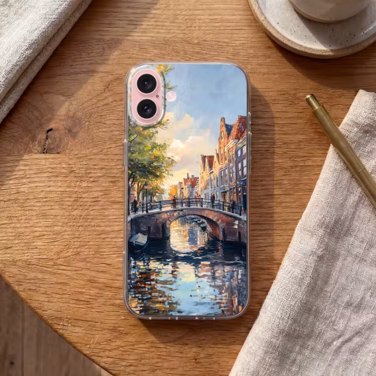 Telefoonhoesje - Brug - Stad - Huizen - Boot — 2