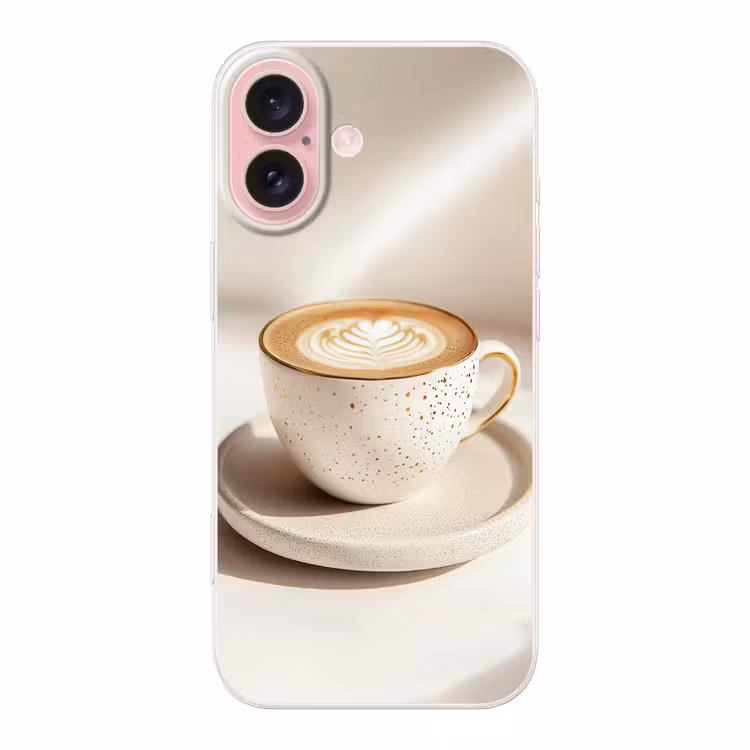 Telefoonhoesje - Cappuccino - Schuim - Schotel - Beige — 1