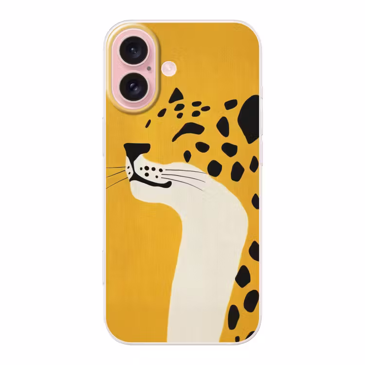 Telefoonhoesje - Cheetah - Illustratie - Geel — 1