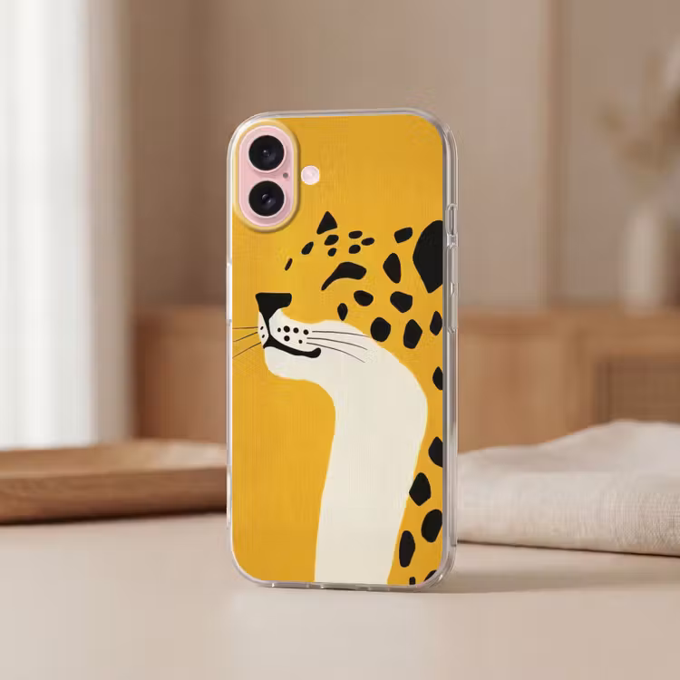 Telefoonhoesje - Cheetah - Illustratie - Geel — 3