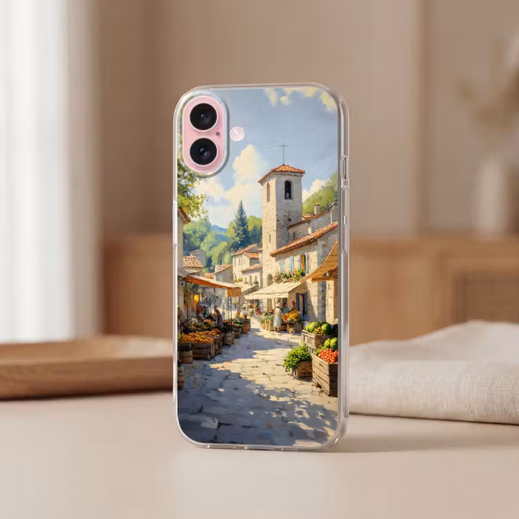 Telefoonhoesje - Dorp - Zon - Kraampjes - Huizen — 3