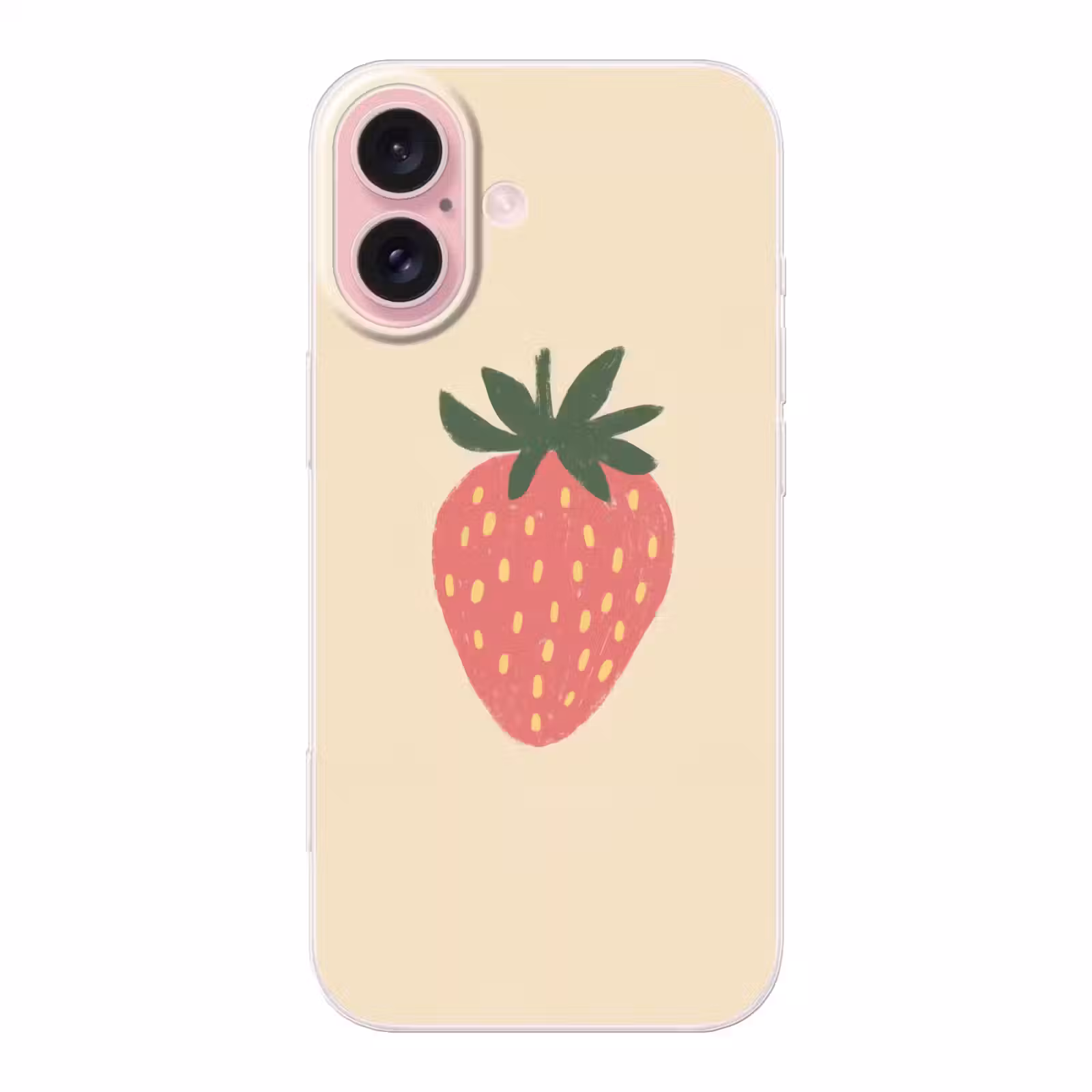 Telefoonhoesje - Aardbei - Minimalistisch - Rood - Fruit — 1