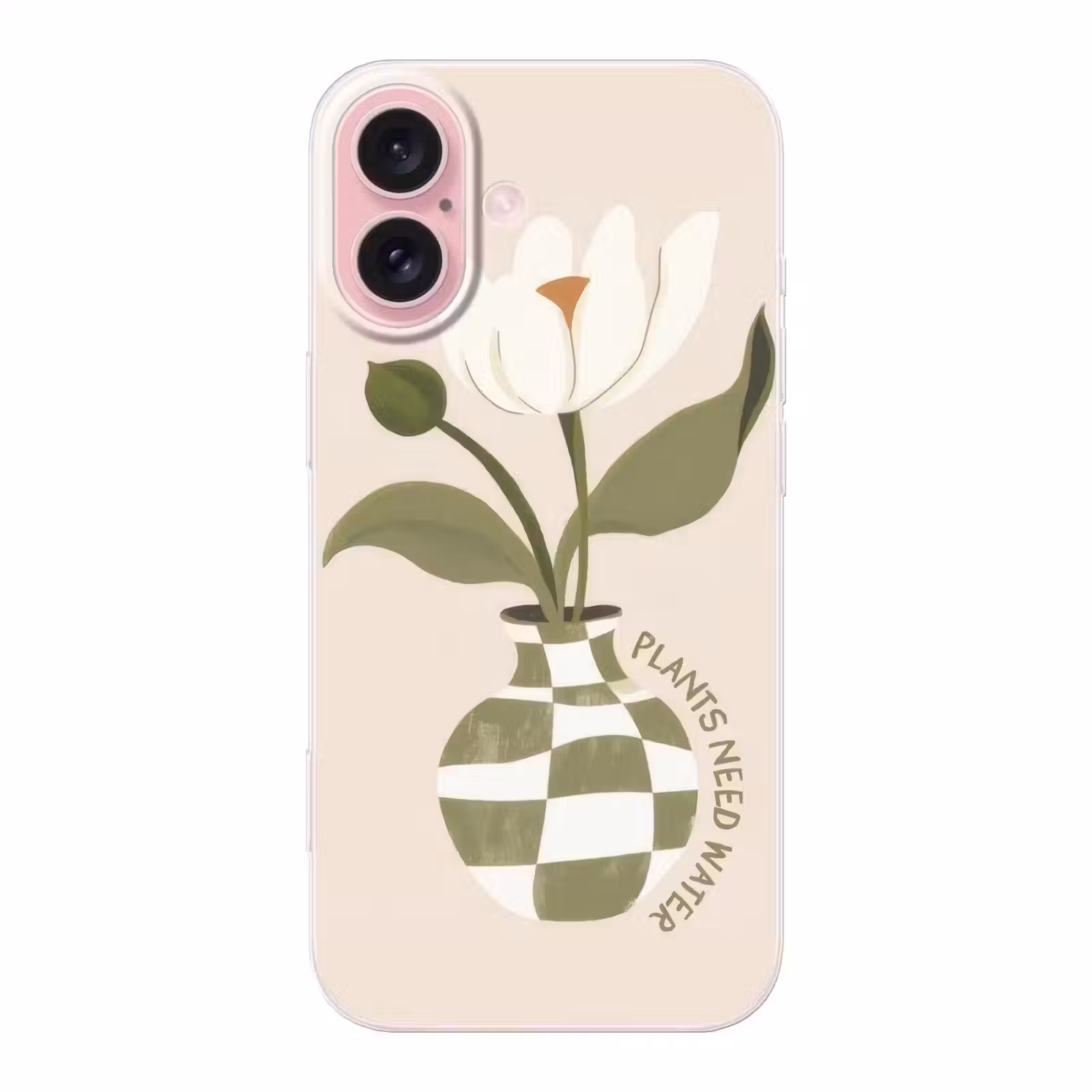 Telefoonhoesje - Bloem - Wit - Vaas - Quote — 1