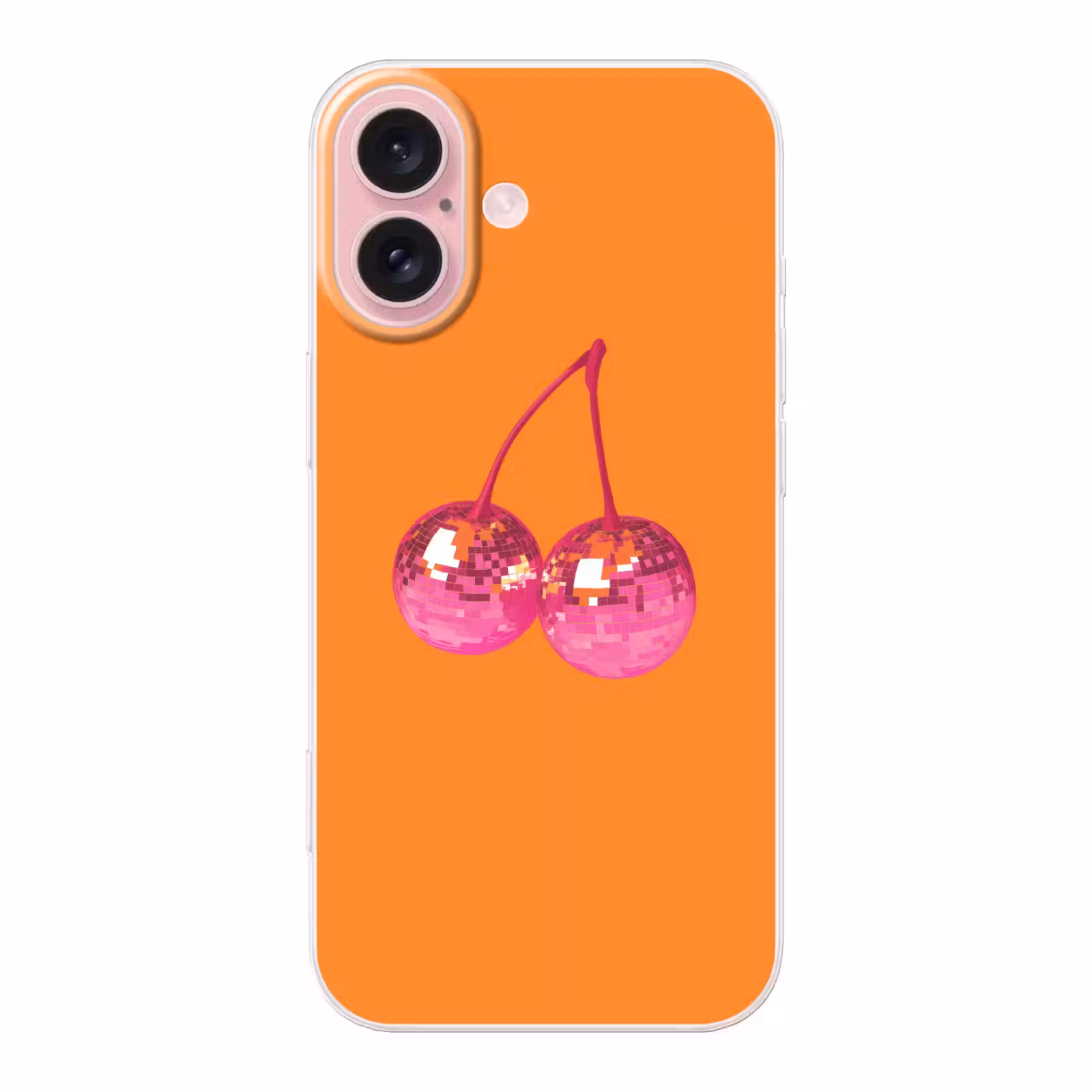 Telefoonhoesje - Discoballen - Kers - Spiegels - Roze — 1