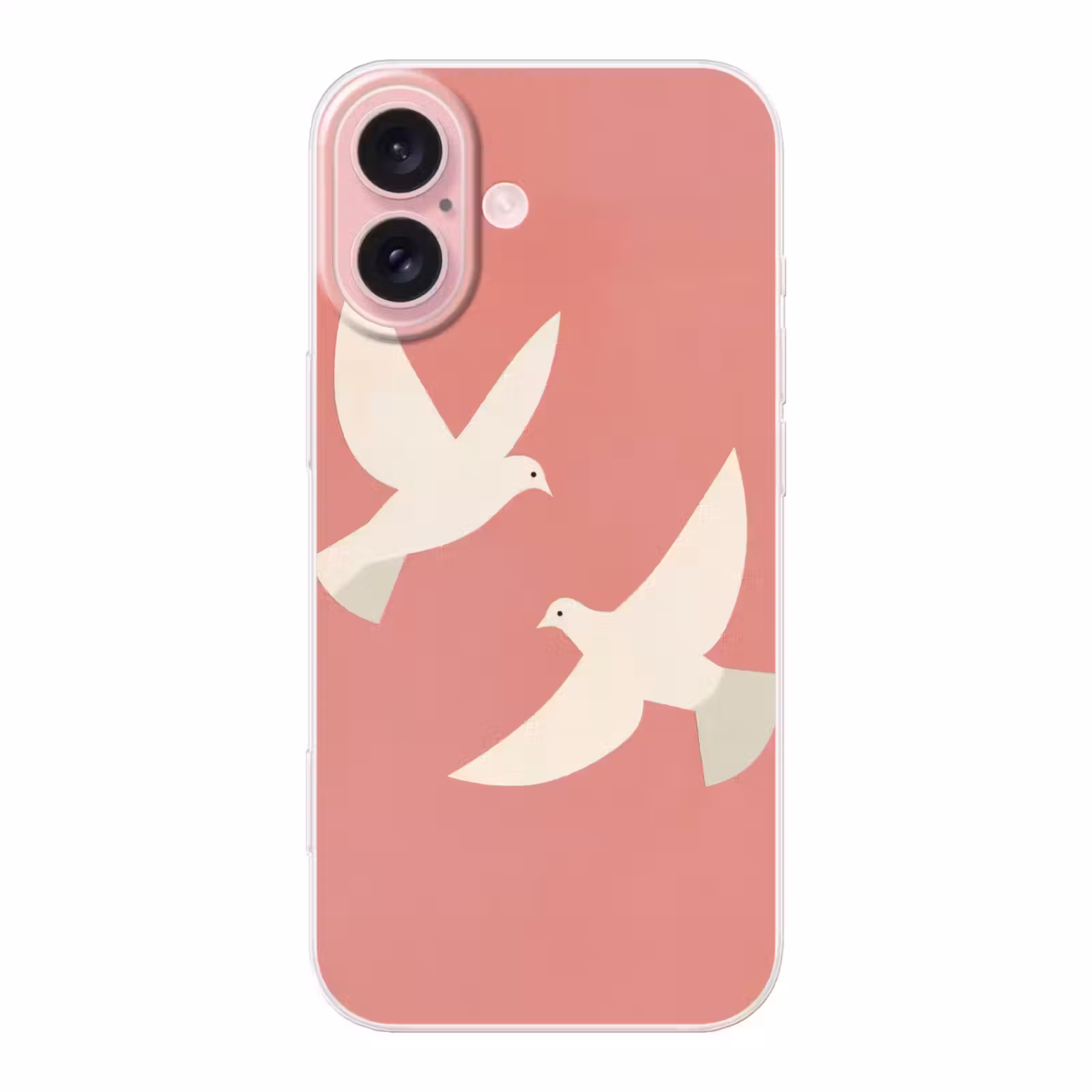 Telefoonhoesje - Duiven - Wit - Sierlijk — 1