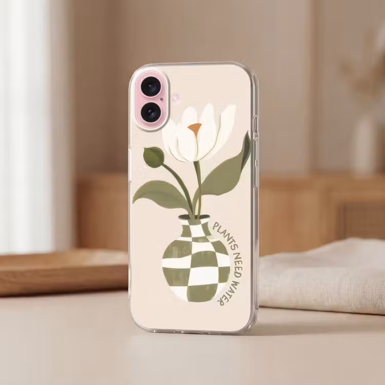 Telefoonhoesje - Bloem - Wit - Vaas - Quote — 3