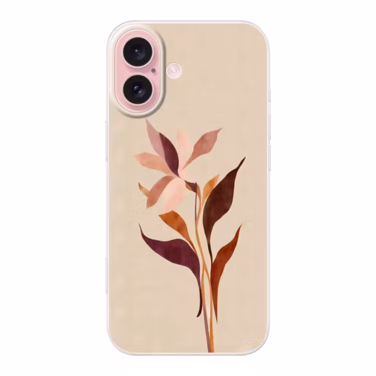 Telefoonhoesje - Bloemen - Blaadjes - Minimalistisch - Roze — 1