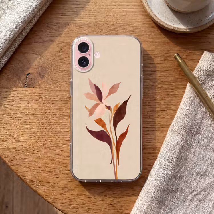 Telefoonhoesje - Bloemen - Blaadjes - Minimalistisch - Roze — 2