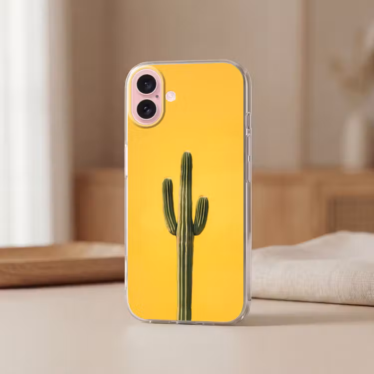 Telefoonhoesje - Cactus - Groen - Minimalistisch — 3