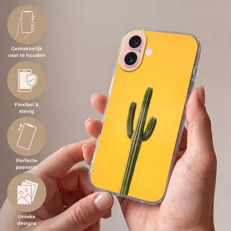 Telefoonhoesje - Cactus - Groen - Minimalistisch — 4