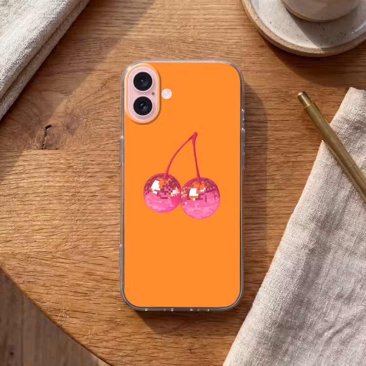 Telefoonhoesje - Discoballen - Kers - Spiegels - Roze — 2