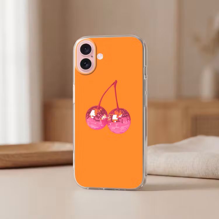 Telefoonhoesje - Discoballen - Kers - Spiegels - Roze — 3