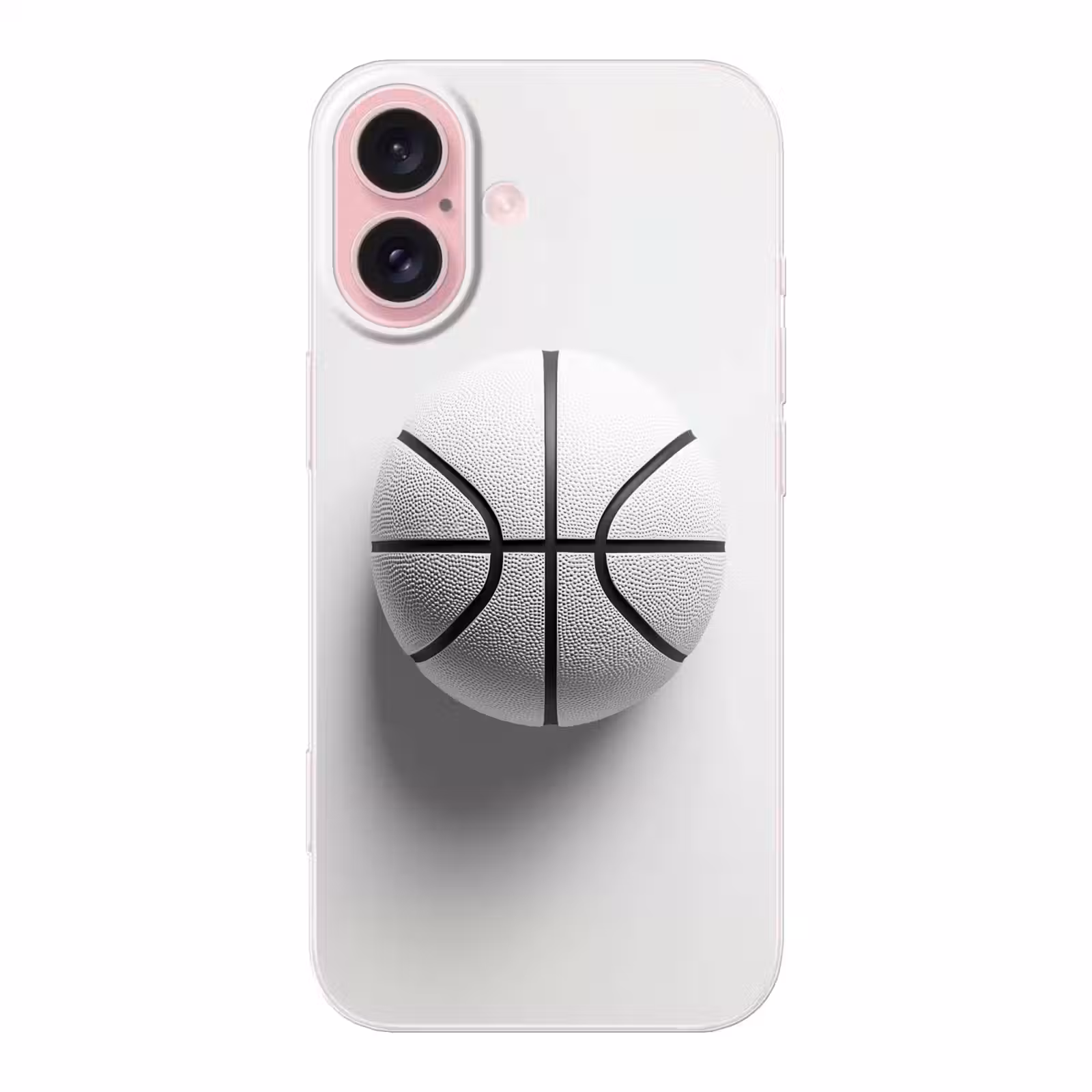 Telefoonhoesje - Basketbal - Wit - Schaduw - Lijnen — 1