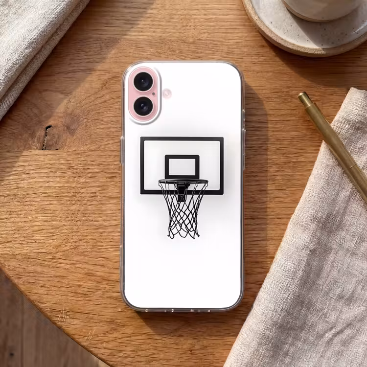 Telefoonhoesje - Basketbalbord - Minimalistisch - Zwart — 2