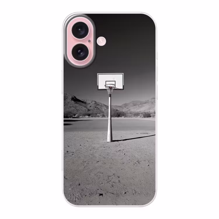 Telefoonhoesje - Basketbalpaal - Landschap - Zand - Wit — 1