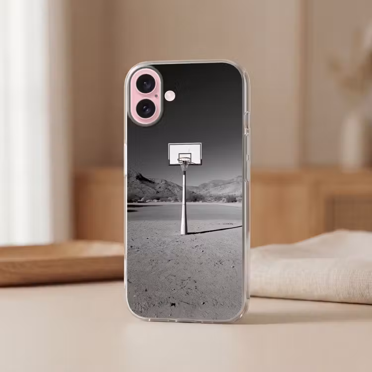 Telefoonhoesje - Basketbalpaal - Landschap - Zand - Wit — 3