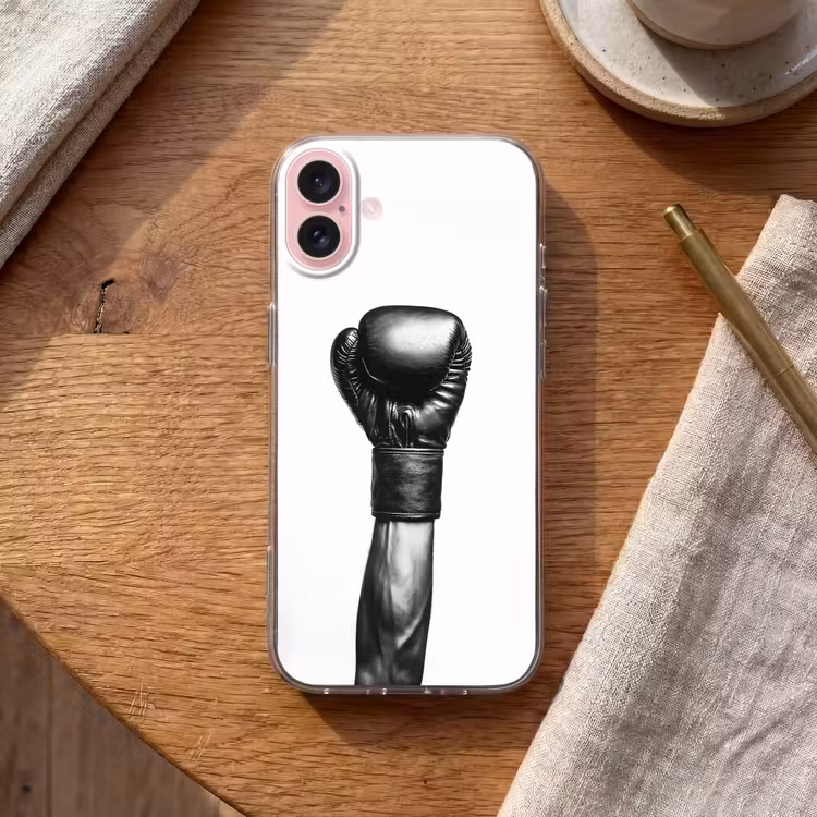 Telefoonhoesje - Bokshandschoen - Zwart - Hand — 2